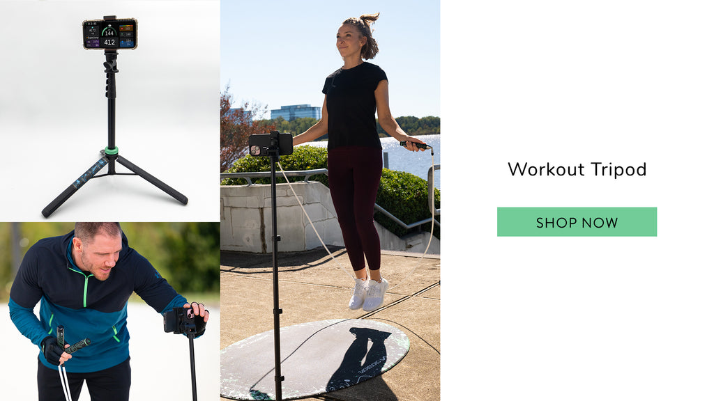Black Phone Tripod for workouts from Crossrope